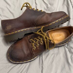 Vintage Made In England Brown Dr. Marten Oxfords
